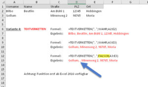 Zum Vergrößern bitte auf das Bild klicken Variante 4: Die TEXTVERKETTEN-Funktion