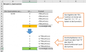 Zum Vergrößern bitte auf das Bild klicken Beispiel 1: Quersumme (Fortsetzung)