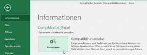 Zum Vergrößern bitte Bild anklicken Excel 2016: Datei konvertieren