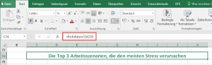 Zum Vergrößern bitte auf das Bild klicken Verbundene Zellen mit Zellverknüpfung