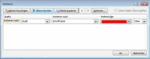 Zum Vergrößern bitte auf das Bild klicken Sortieren nach Schriftfarbe