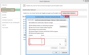 Autokorrektur im Einsatz