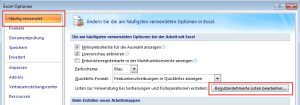 Zum Vergrößern bitte auf das Bild klicken Excel 2007: Benutzerdefinierte Listen
