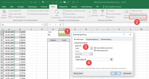 Zum Vergrößern bitte auf das Bild klicken Datenüberprüfung einrichten