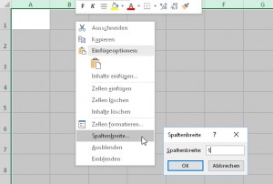 Spaltenbreite anpassen