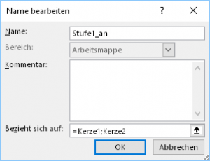 Neue Namen definieren