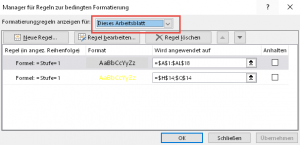Den Anzeigebereich richtig setzen