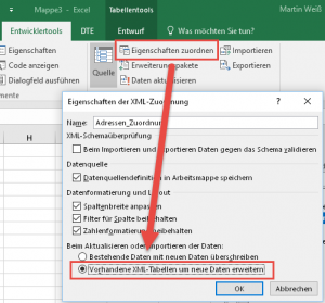 Zum Vergrößern bitte auf das Bild klicken Neue Datensätze anfügen