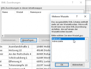 Zum Vergrößern bitte auf das Bild klicken Das Wurzelelement auswählen
