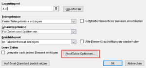 Zum Vergrößern bitte Bild anklicken Layout-Vorgaben setzen