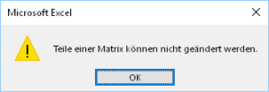 Zum Vergrößern bitte auf das Bild klicken Die Matrix kann nicht geändert werden