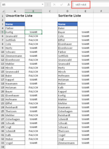 Der Unterschied zwischen sortiert und unsortiert