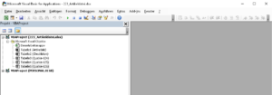 Zum Vergrößern bitte Bild anklicken VBA-Editor mit Projekt-Explorer