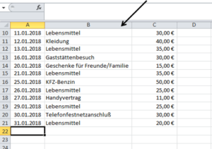 Zum Vergrößern bitte auf das Bild klicken Spaltenüberschrift verschwindet beim Scrollen