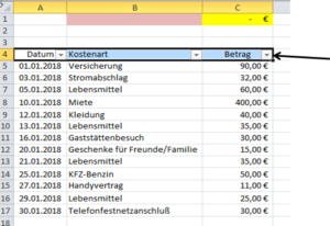 Zum Vergrößern bitte auf das Bild klicken Aktive Filterschaltflächen