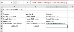 Zum Vergrößern bitte auf das Bild klicken Noch besser: Kombination mit WENNFEHLER