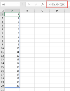 Zum Vergrößern bitte auf das Bild klicken Eine einfache Zahlensequenz