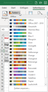 Zum Vergrößern bitte auf das Bild klicken Farbschema anpassen