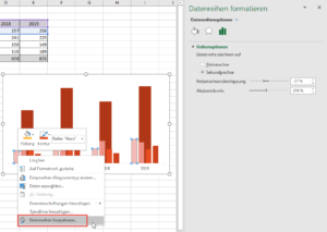 Zum Vergrößern bitte auf das Bild klicken Datenreihen formatieren