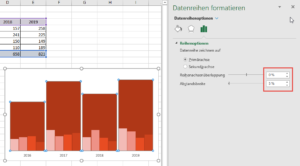 Zum Vergrößern bitte auf das Bild klicken Reihenoptionen für Gesamtsäulen anpassen