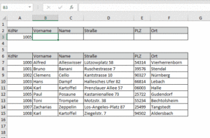 Zum Vergrößern bitte auf das Bild klicken Eine Formel liefert mehrere Werte