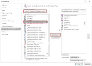 Zum Vergrößern bitte auf das Bild klicken Eintrag für PivotTable-Assistent übernehmen