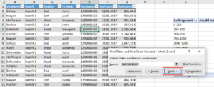 Zum Vergrößern bitte auf das Bild klicken PivotTable-Assistent: Schritt 2 von 3