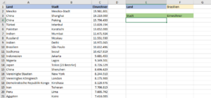 Zum Vergrößern bitte auf das Bild klicken Die Ausgangsliste