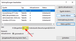 Zum Vergrößern bitte auf das Bild klicken Unvollständige Pfadangabe