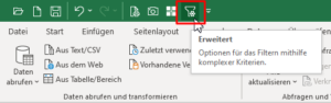 Zum Vergrößern bitte auf das Bild klicken Das neue Filtersymbol