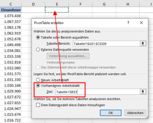 Zum Vergrößern bitte auf das Bild klicken Anpassung der Erstellungsoptionen