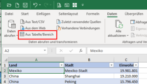 Zum Vergrößern bitte auf das Bild klicken Daten mit Power Query abrufen