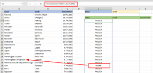 Zum Vergrößern bitte auf das Bild klicken ISTZAHL und SUCHEN in Kombination
