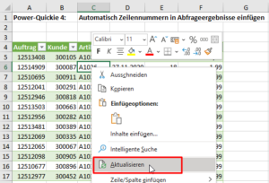 Zum Vergrößern bitte auf das Bild klicken Anschließend die Abfrage aktualisieren