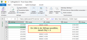 Zum Vergrößern bitte auf das Bild klicken Klick in eine Zelle, dann Strg+A