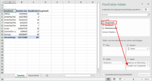 Zum Vergrößern bitte auf das Bild klicken Das Hauptstadt-Feld kommt in den Werte-Bereich