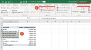 Zum Vergrößern bitte auf das Bild klicken Kontinente markieren und gruppieren