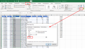 Zum Vergrößern bitte auf das Bild klicken Datenprüfung einrichten