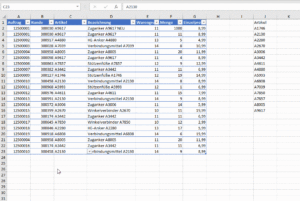 Zum Vergrößern bitte auf das Bild klicken Dynamische Dropdown-Liste im Einsatz