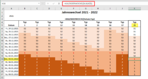 Zum Vergrößern bitte auf das Bild klicken Der wichtige Typ 21 (seit Excel 2010)