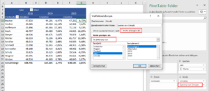 Zum Vergrößern bitte auf das Bild klicken Wertfeldeinstellungen anpassen