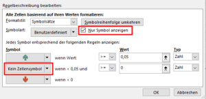 Zum Vergrößern bitte auf das Bild klicken Die fertig angepasste Regel
