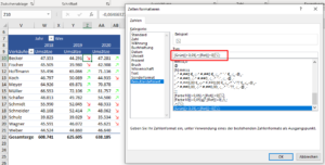 Zum Vergrößern bitte auf das Bild klicken Besser: Mit Farben und Bedingungen