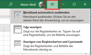 Zum Vergrößern bitte Bild anklicken Menüband automatisch ausblenden