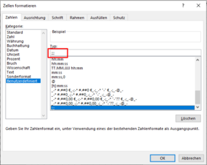 Zum Vergrößern bitte auf das Bild klicken Zahlen per Zahlenformat ausblenden
