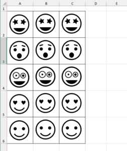 Zum Vergrößern bitte auf das Bild klicken Das fertig gefüllte Raster