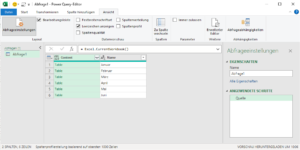 Zum Vergrößern bitte auf das Bild klicken Alle Tabelle der aktuellen Arbeitsmappe