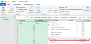 Zum Vergrößern bitte auf das Bild klicken Beide Spalten nach unten ausfüllen