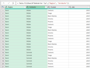 Zum Vergrößern bitte auf das Bild klicken Die Abfrage nach der Transformation