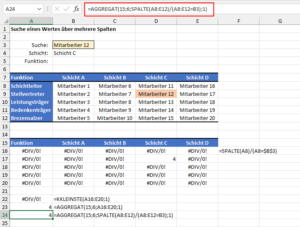 Zum Vergrößern bitte auf das Bild klicken AGGREGAT klappt auch ohne Hilfstabelle